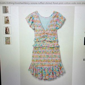 Loveshackfancy -Sonora ruffled shirred floral-cotton-voile mini dress